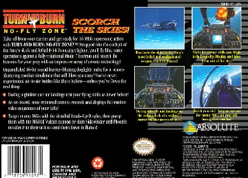 Turn and Burn - No-Fly Zone (USA) box cover back